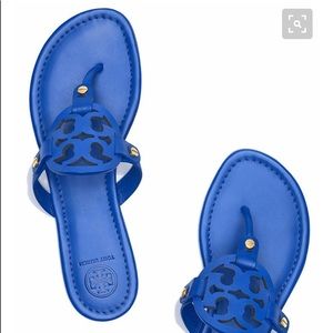 New Tory Burch royal blue Miller sandals