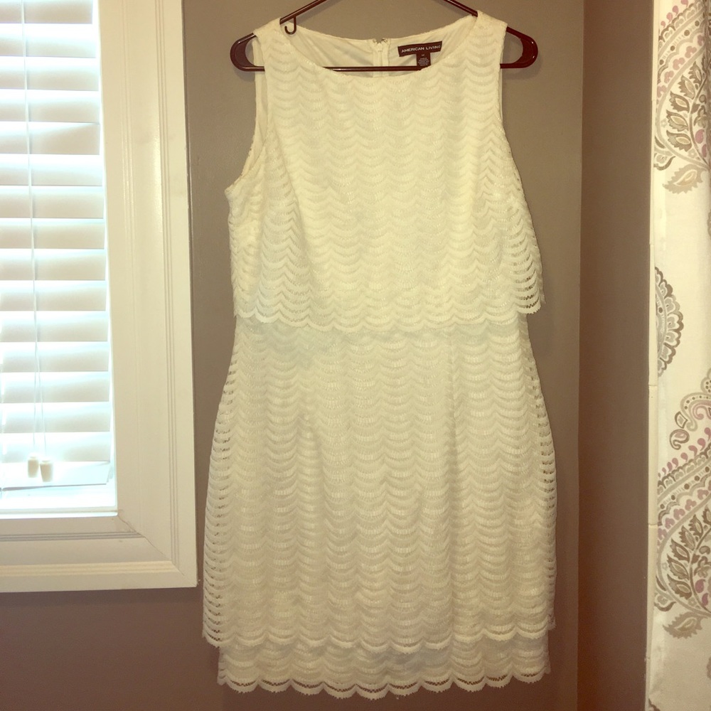 White knee length occasion dress