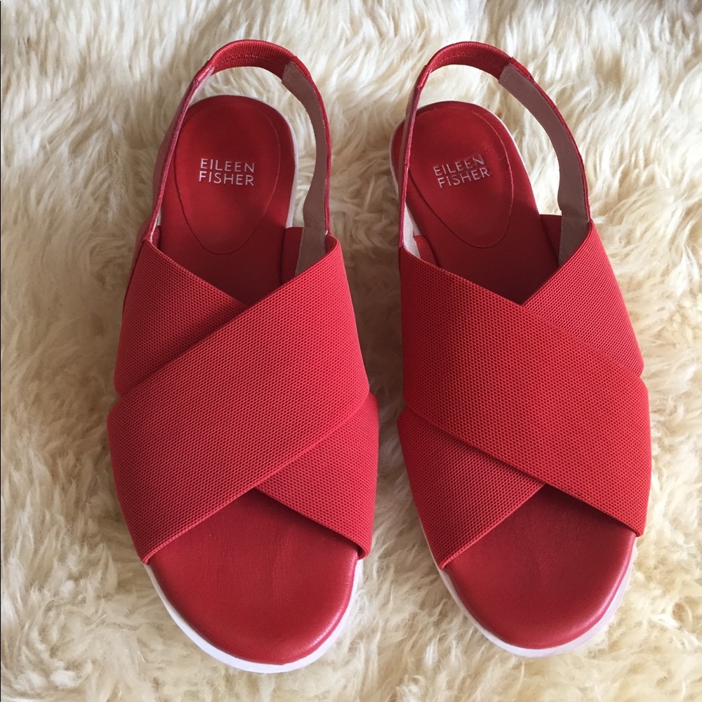 Eileen Fisher Mesh Trek Wedge Sandal