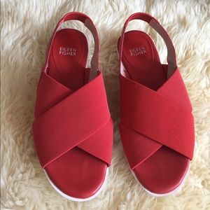 Eileen Fisher Mesh Trek Wedge Sandal