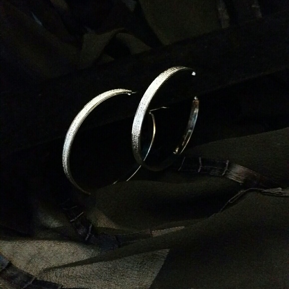 925 Sterling Silver Fashion Scrub Jewelry Hoop Dro - Picture 5 of 5