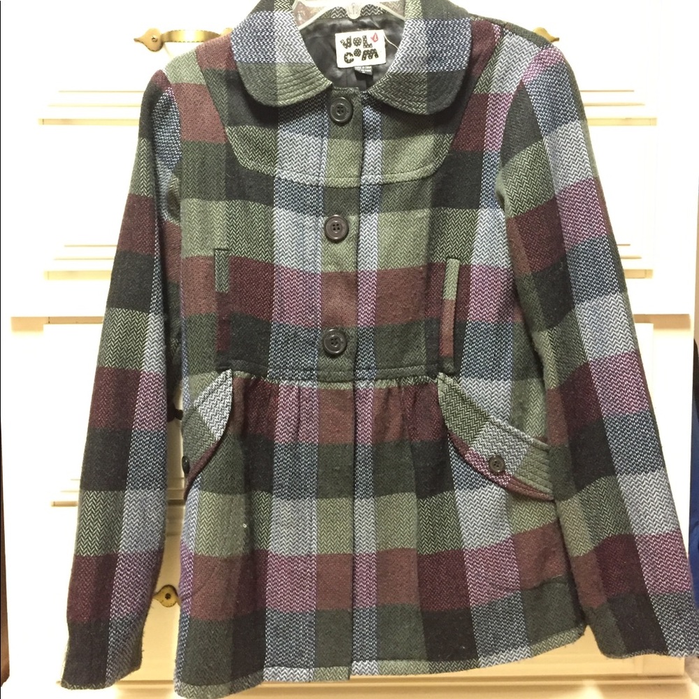Volcom plaid jacket, very girly style | medium