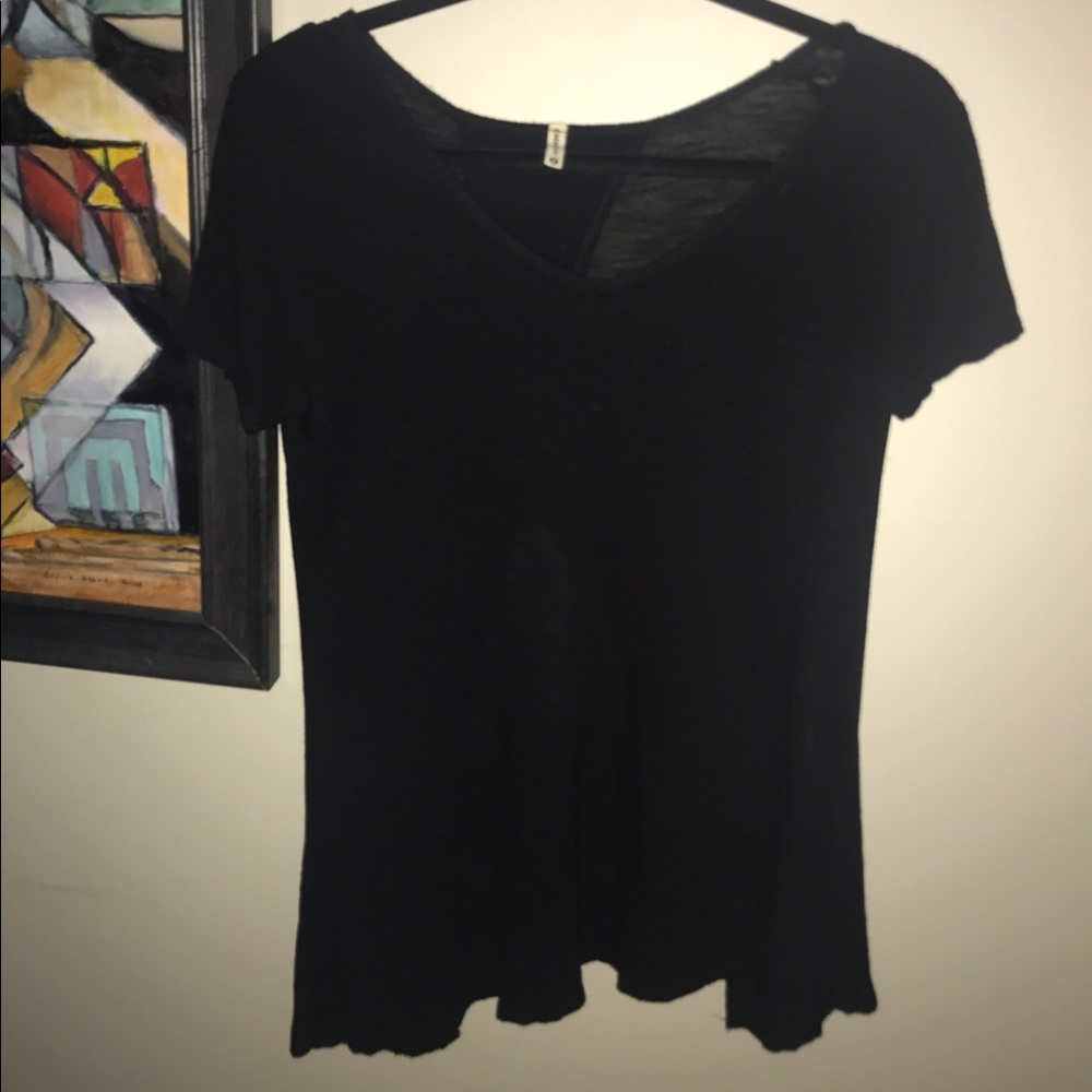 black - open cross top