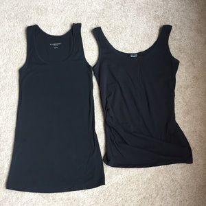 Lot of 2 black maternity tank tops size S