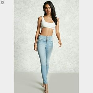 Forever 21 high rise skinny jean size 27 new