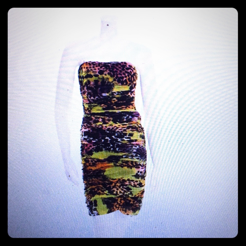 DVF Mini Tube Dress Size 4. Multicolored