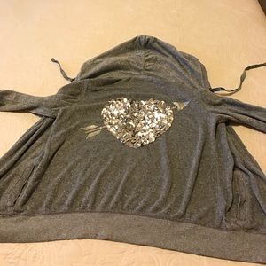 Silver VS PINK zip up hoodie