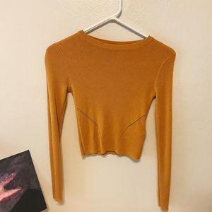 H&M Divided Cute Mustard Yellow Crop Top