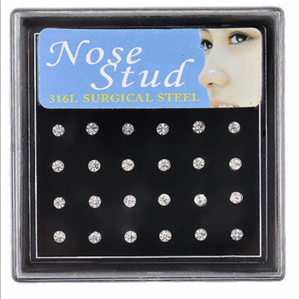 24 piece Surgical Steel Round Nose Rings