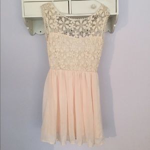 Cream eyelet dress