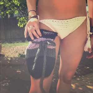 Forest fairy hippie crochet festival pouch