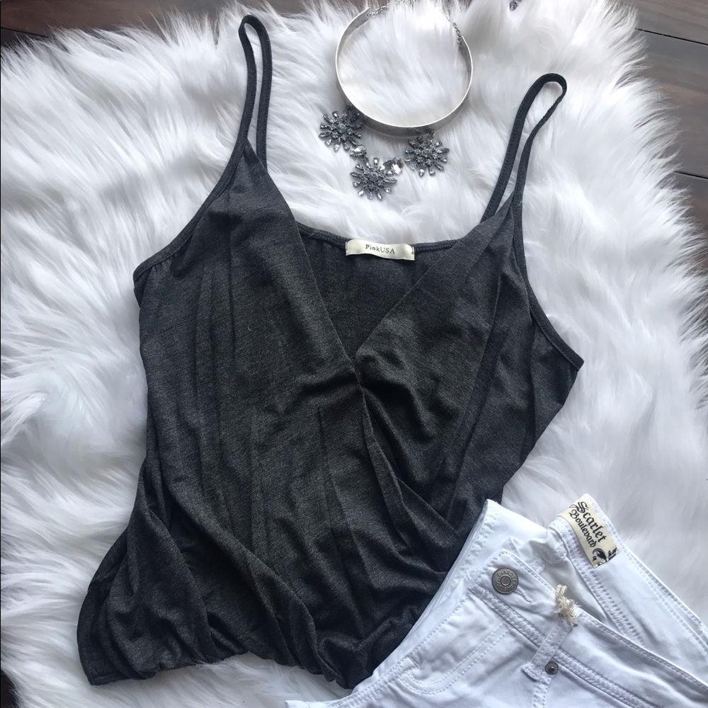 Charcoal wrap tank top