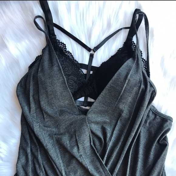Charcoal wrap tank top - Picture 2 of 5