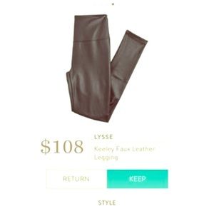 Lysse Keeley faux leather leggings