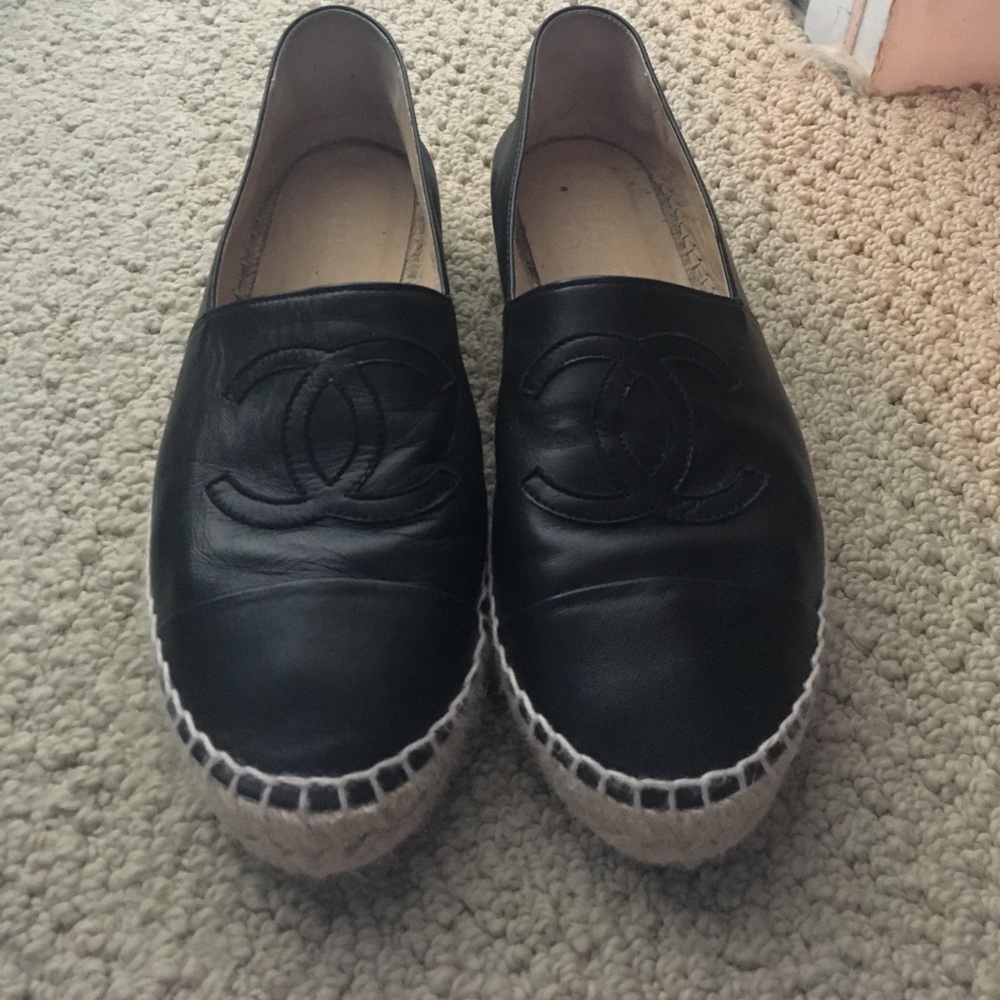 size 37 Chanel espadrilles only worn a few times!!