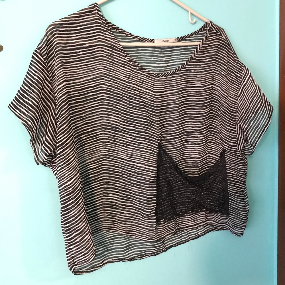 🐾Zebra stripped flow shirt🖤⚪️