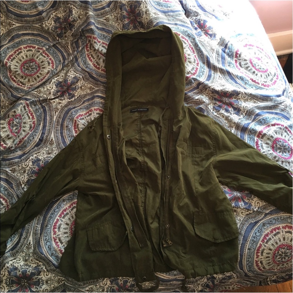 Olive green Brandy Melville crop jacket