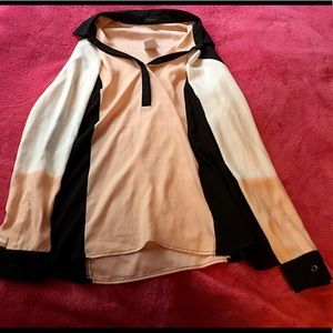 Ann Taylor Colorblock Blouse NWT