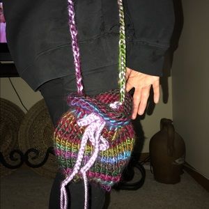 Unicorn forest fairy hippy crochet festival bag