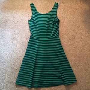 NWT Green & Navy Striped Dress