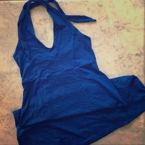 Patagonia halter dress in royal blue