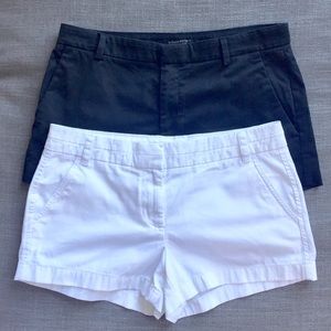 Set of 2 shorts - black & white, 3" inseam