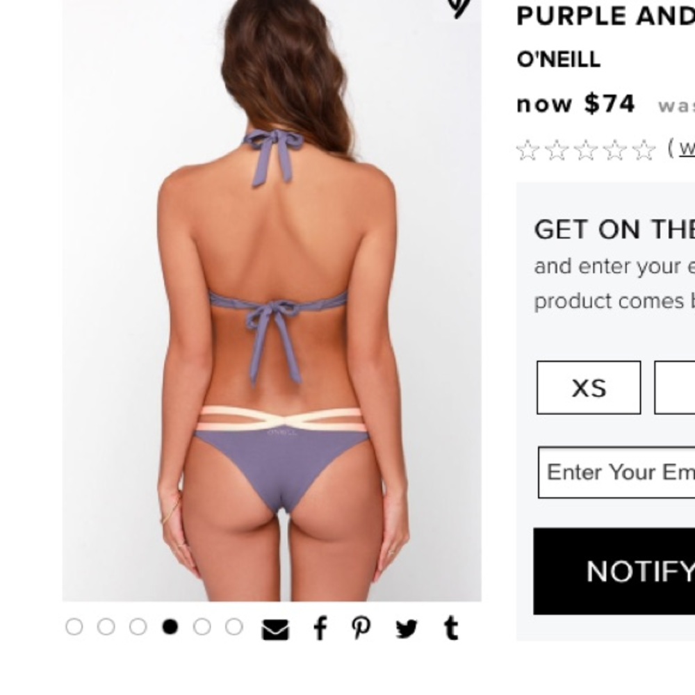 Oneill Cheeky Bathing Suit Bottoms