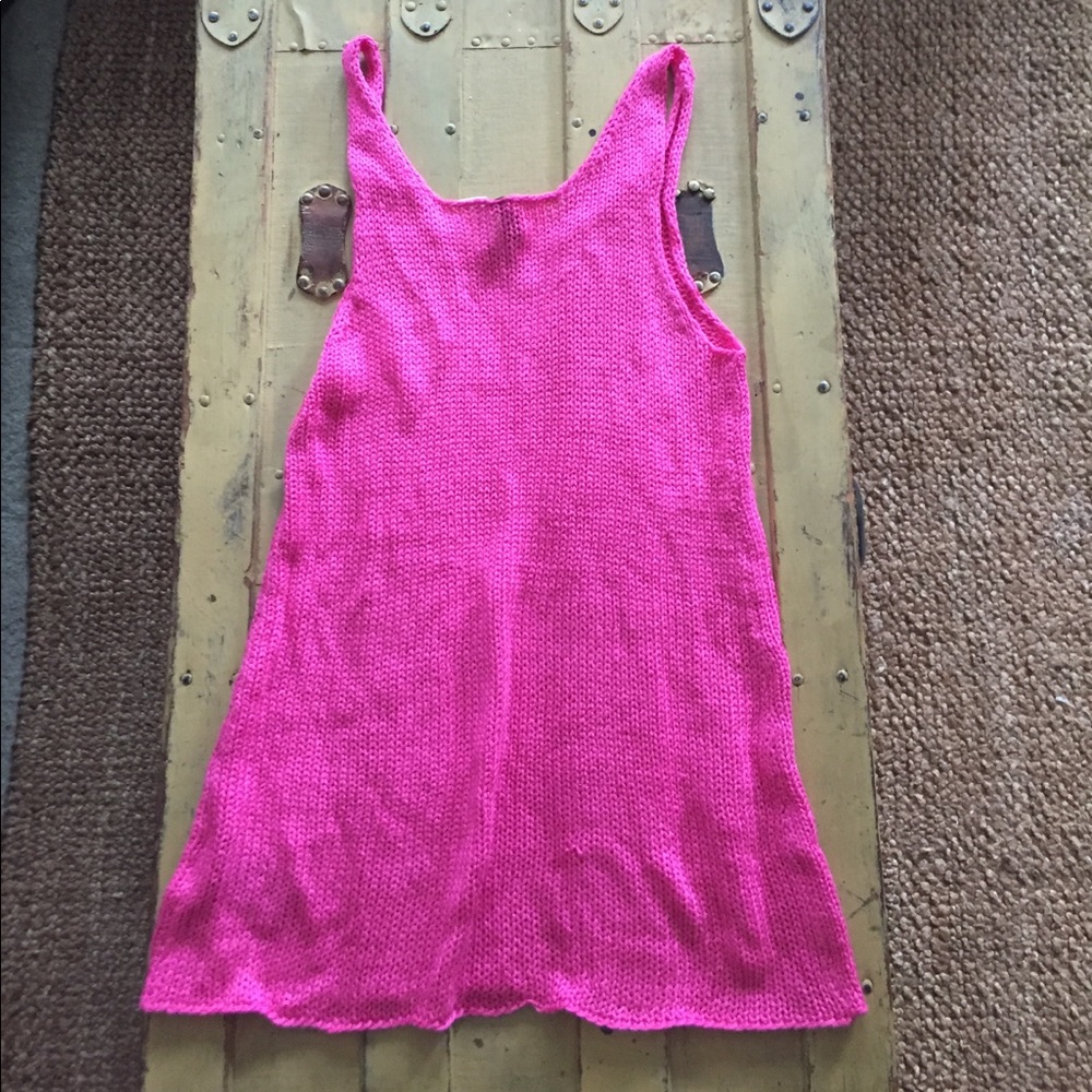 NWT H&M DIVIDED HOT PINK WOVEN SLVLSS TANK TOP 2 - Picture 7 of 8