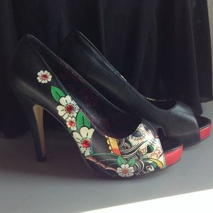 Iron Fist Day of the Dead Peep Toes