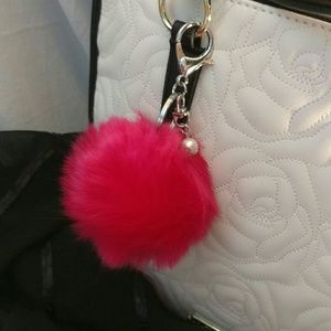 🎉2for$8 Hot pink ball, purse, keychain