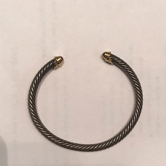 DAVID YURMAN D.Y. 750 925 with Red/Ruby Stone - Picture 4 of 4