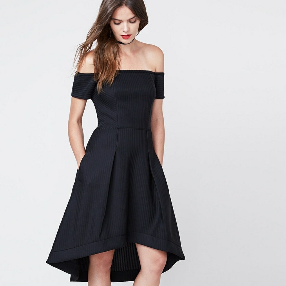 RACHEL Rachel Roy black off the shoulder dress