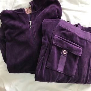Juicy Couture Purple Velour Sweatsuit