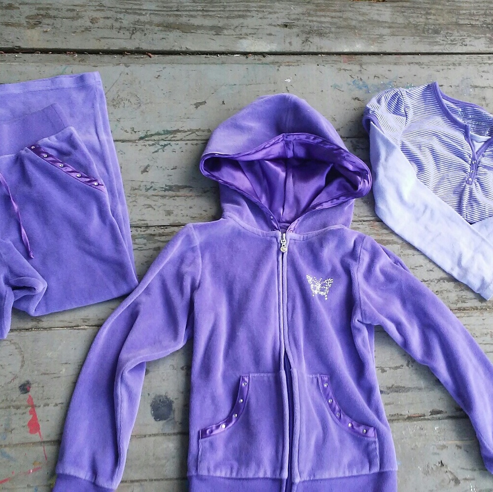 Purple sweat suit