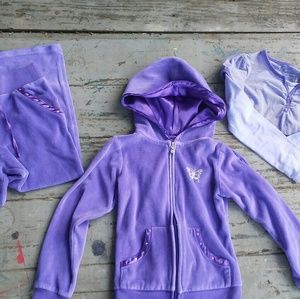 Purple sweat suit