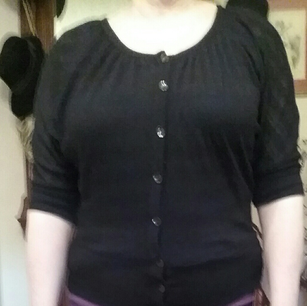 Derek Heart Button Down Sweater