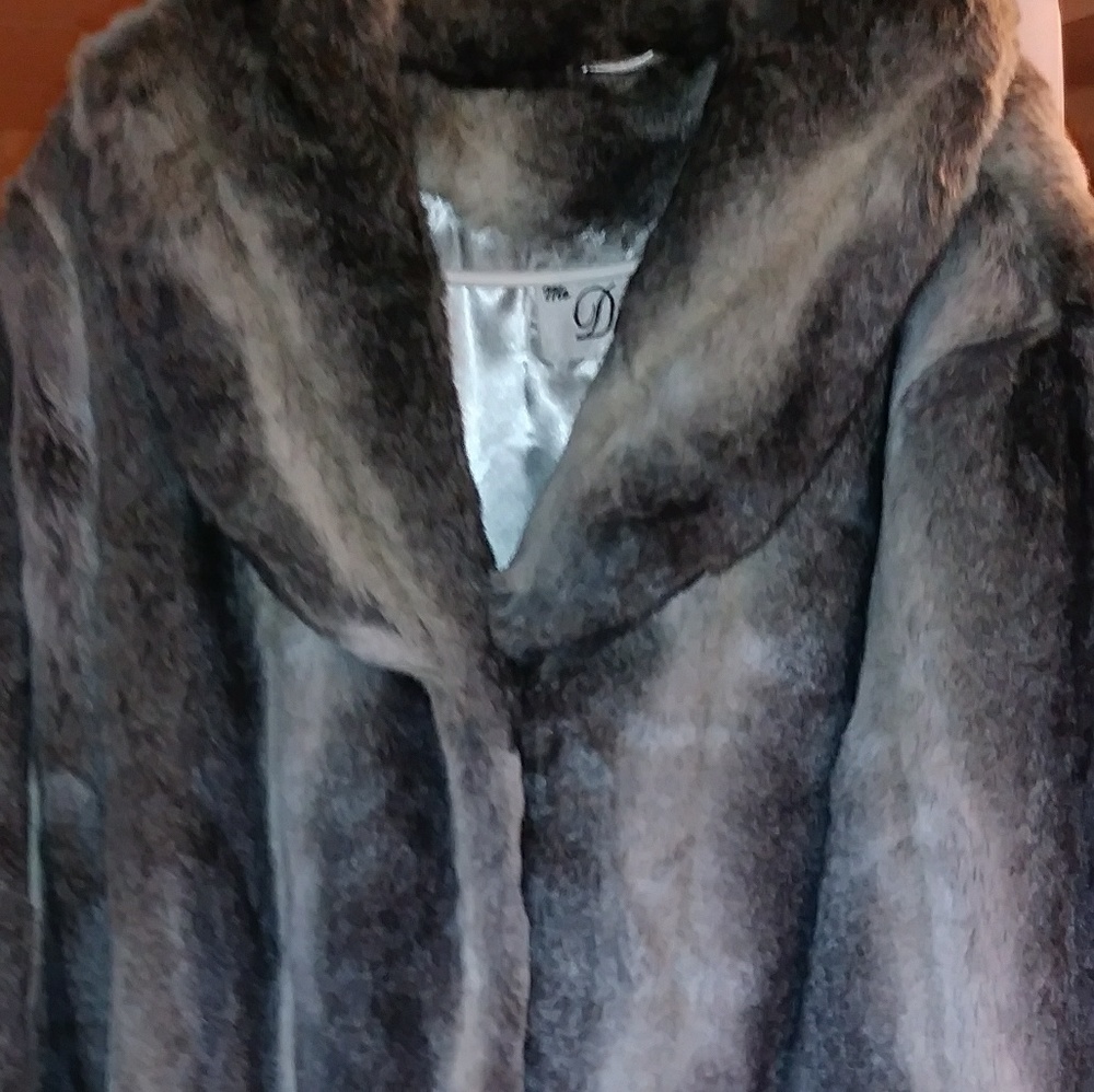 Full length imitation fur coat