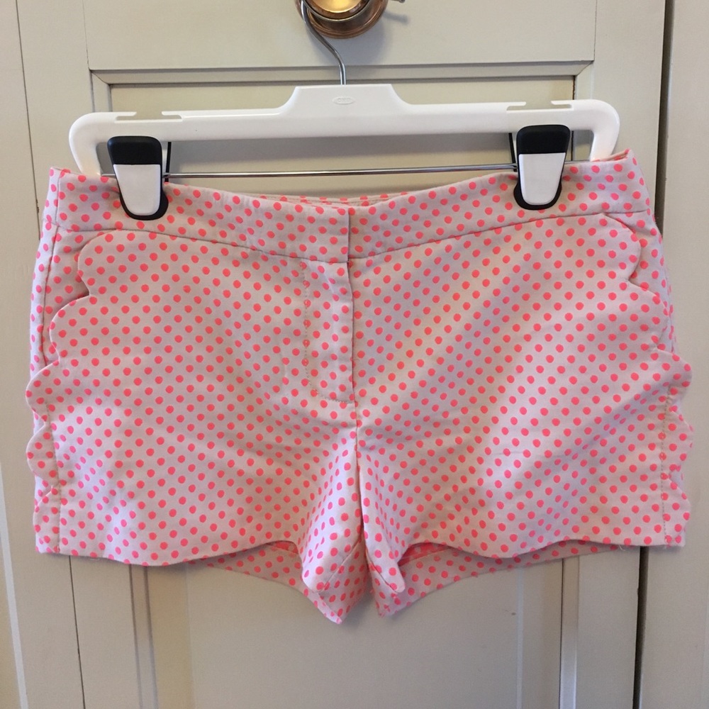 J.Crew Polka Dot Shorts With Scallops