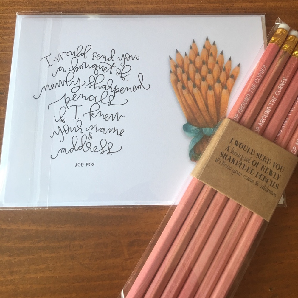 Greeting Cards and Pencil Set