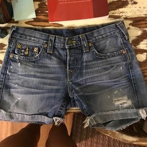 true religion jean shorts like new