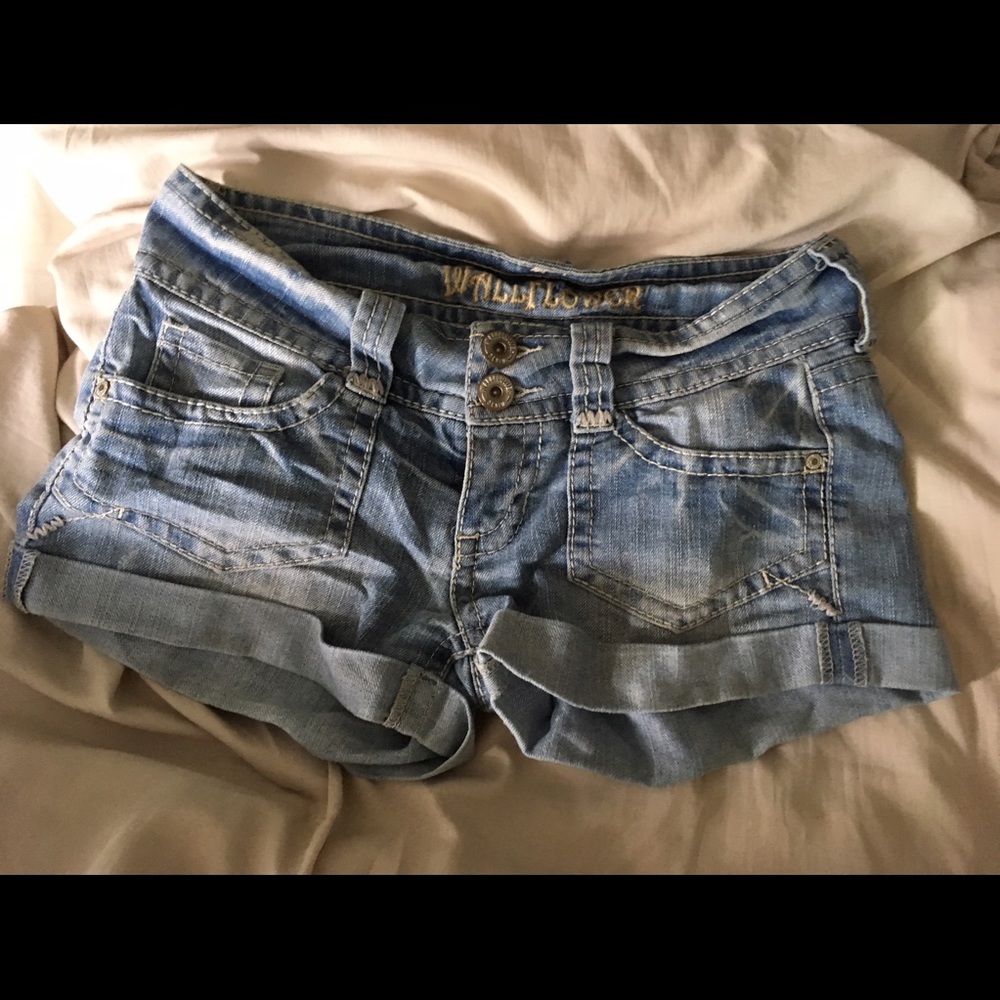 Wallflower jean shorts