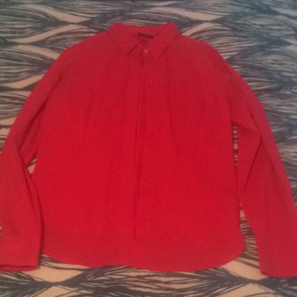 SOLD EUC NY&C XL Red button down dress shirt