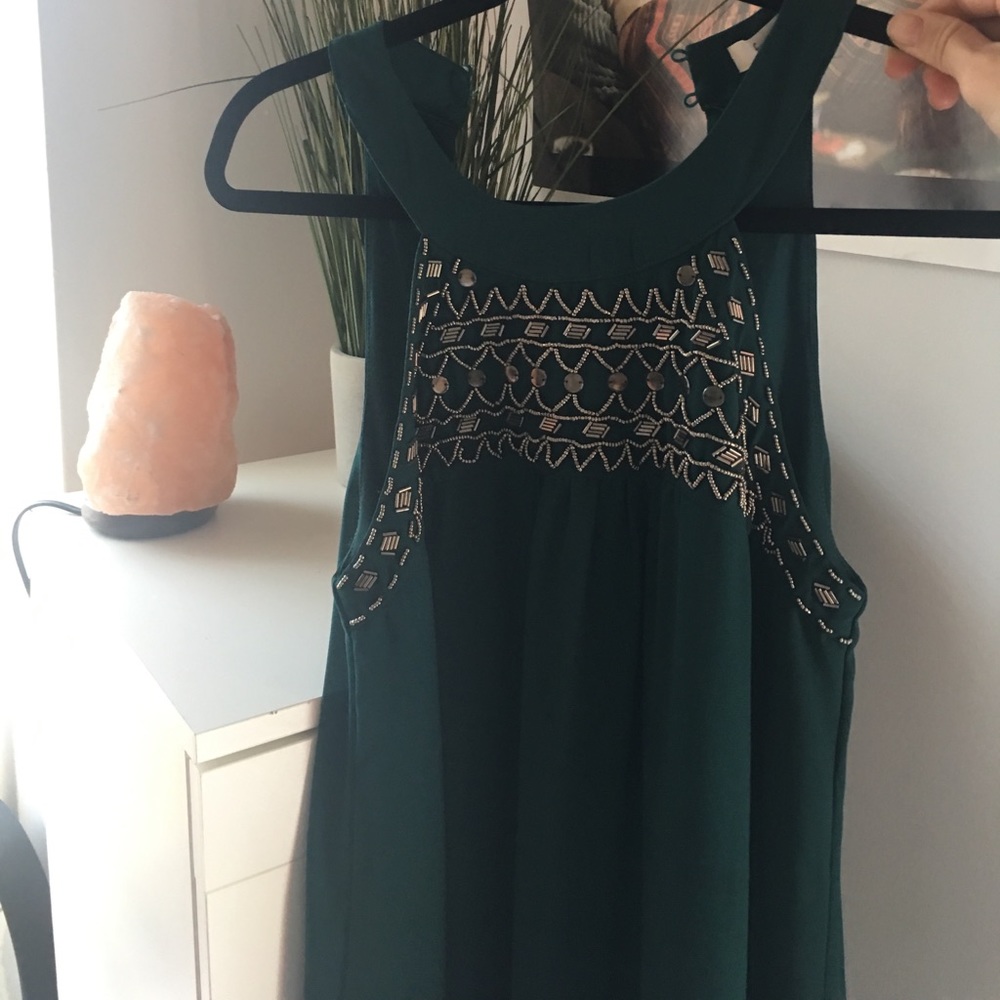 Francesca'S Halter Dress with Beaded Top