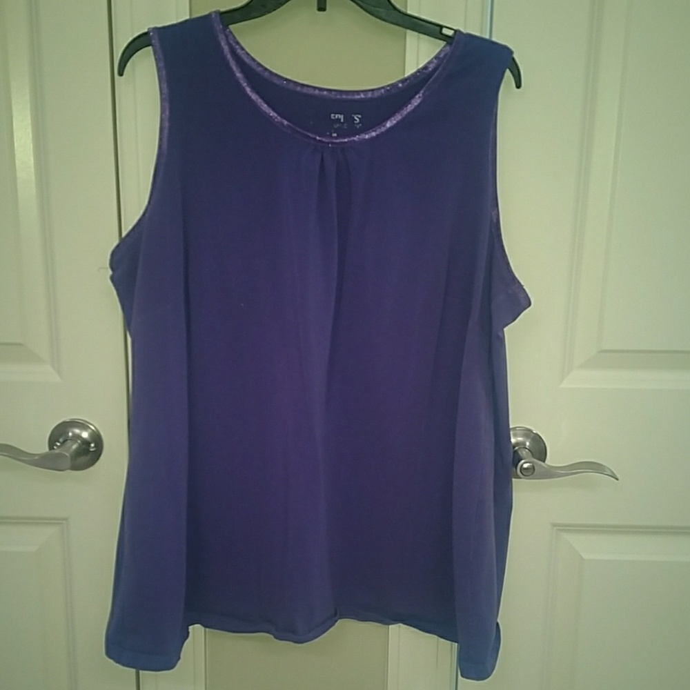 Catherine's tank top. Suprema Collection Deep Purp