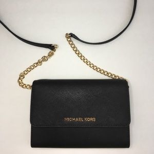 Michael Kors Jet Set crossbody purse black