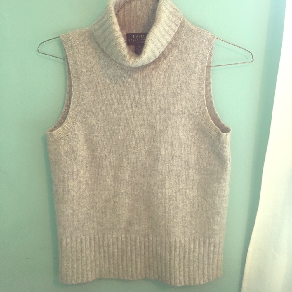 Ralph Lauren Cashmere Turtleneck Sweater Vest