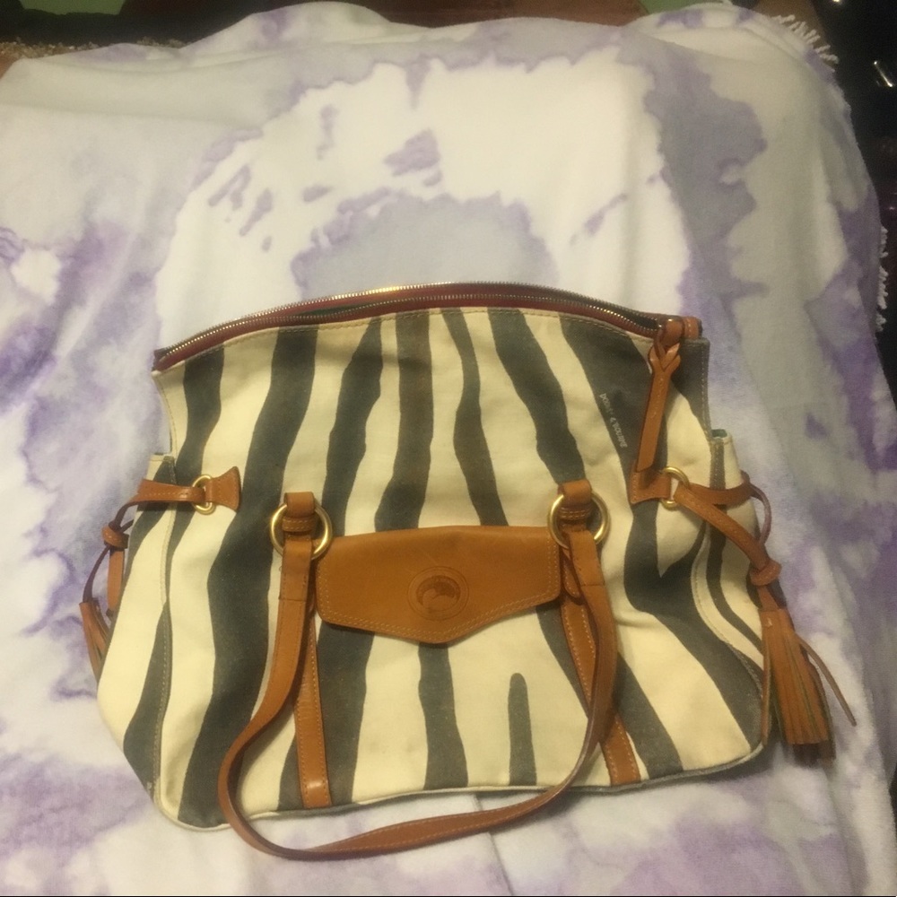 Dooney & Bourke zebra striped purse