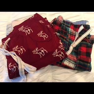 1 Abercrombie and 1 American Eagle Men's PJ pants