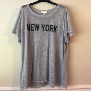 F21 New York Grey Tee