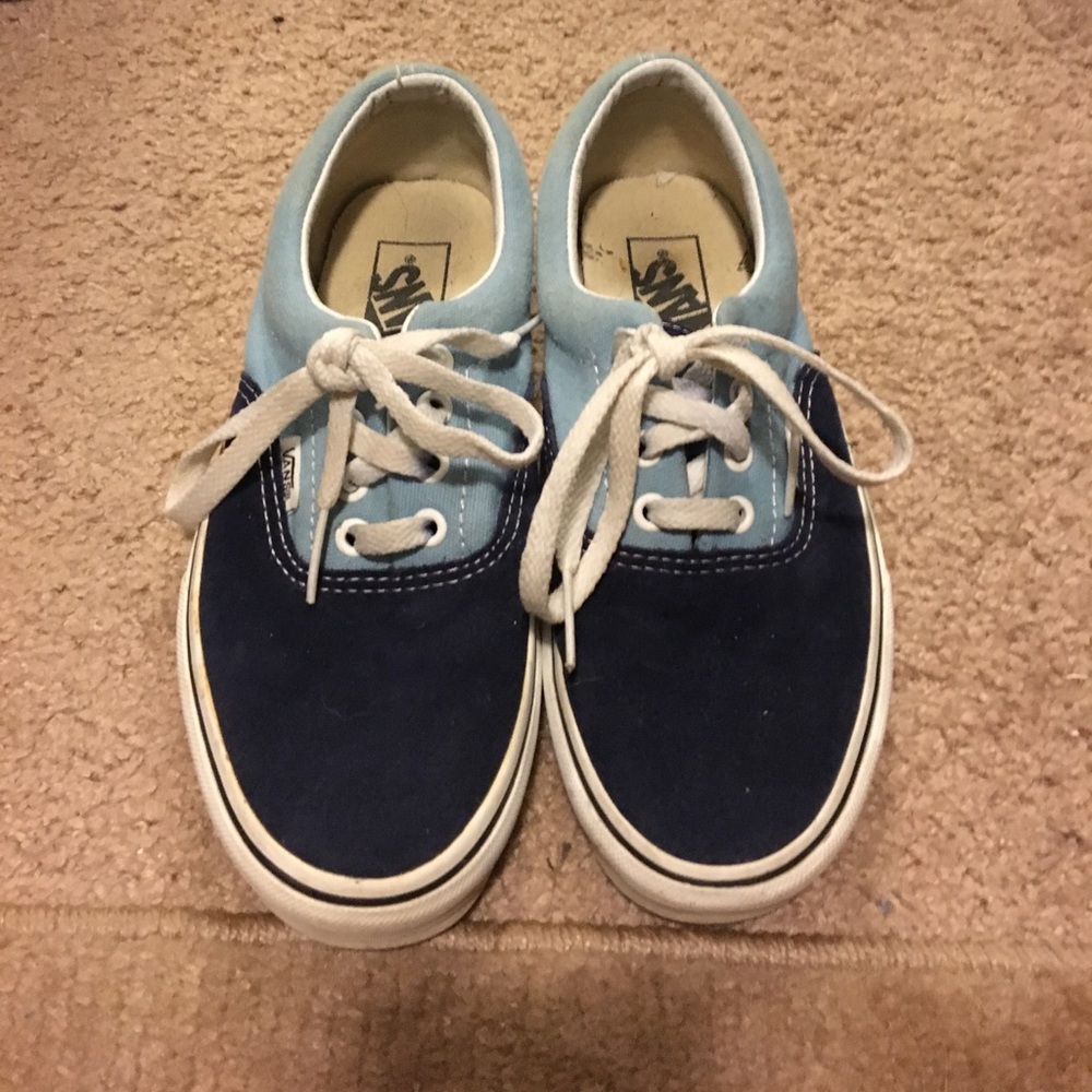 Custom suede and denim Vans